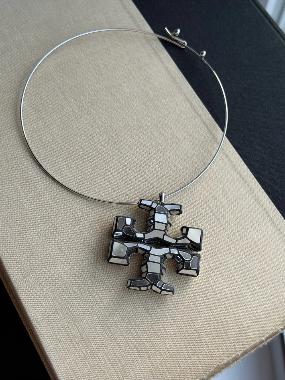 Tory Burch Mosaic T Logo Pendant Necklace